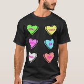 Valentines Day Hearts Drinking Liquor Lovers Anti T-shirt (Voorkant)