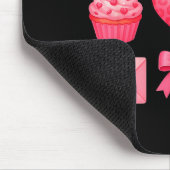 Valentines Day Hearts Leopard Coquette Bow Party W Muismat (Hoek)