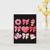 Valentines Day Hearts Leopard Coquette Bow Women G Kaart (Gele Bloem)