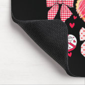 Valentines Day Hearts Leopard Coquette Bow Women G Muismat (Hoek)