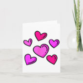 Valentines Day Hearts Love Graphic  Kaart (Voorkant)