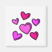 Valentines Day Hearts Love Graphic  Magneet (Voorkant)