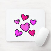 Valentines Day Hearts Love Graphic Muismat (Met muis)