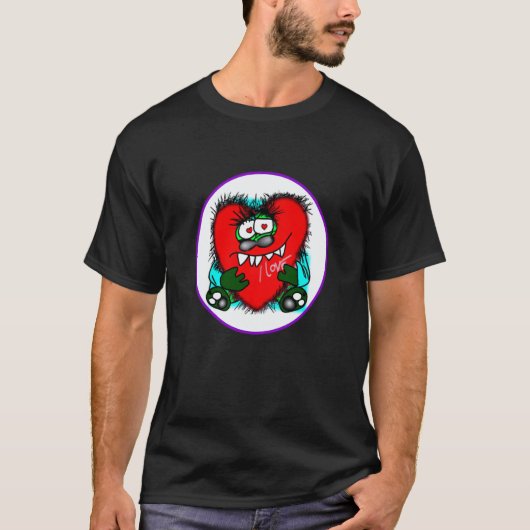 Valentine's Day hearts monster  9 T-shirt (Voorkant)