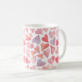 Valentines Day Hearts Mug Koffiemok (Voorkant rechts)