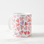 Valentines Day Hearts Mug Koffiemok (Voorkant links)