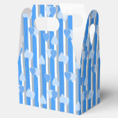 Valentine's Day hearts on striped background  Bedankdoosjes (Geopend)