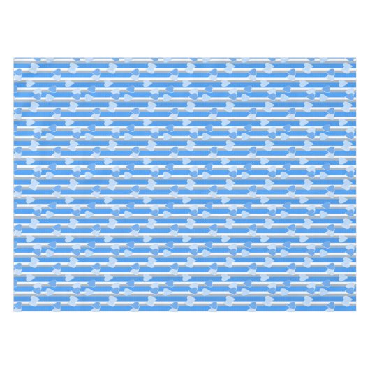 Valentine's Day hearts on striped background Tafelkleed (Voorkant (Horizontaal))