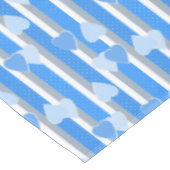 Valentine's Day hearts on striped background  Tafelkleed (Gekanteld)