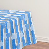 Valentine's Day hearts on striped background  Tafelkleed (Voorbeeld)