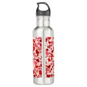 Valentine's Day Hearts Pattern Waterfles (Achterkant)