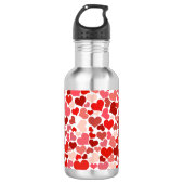 Valentine's Day Hearts Pattern Waterfles (Voorkant)