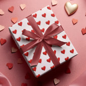 Valentine's Day Hearts Pattern Wrapping Paper Cadeaupapier