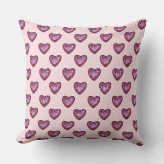 Valentine's Day Hearts Pink Disco Ball Hearts Kussen
