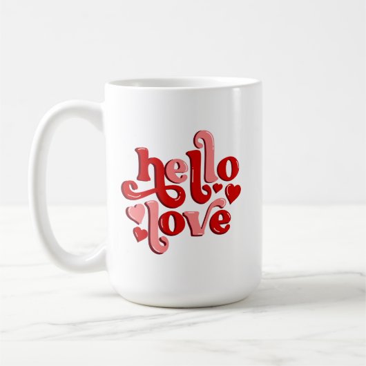 Valentine's day hello love  koffiemok (Links)