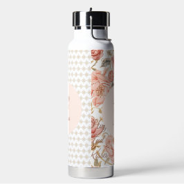 Valentine's Day,Hug and Kisses, Flowers,Gold Pixel Waterfles