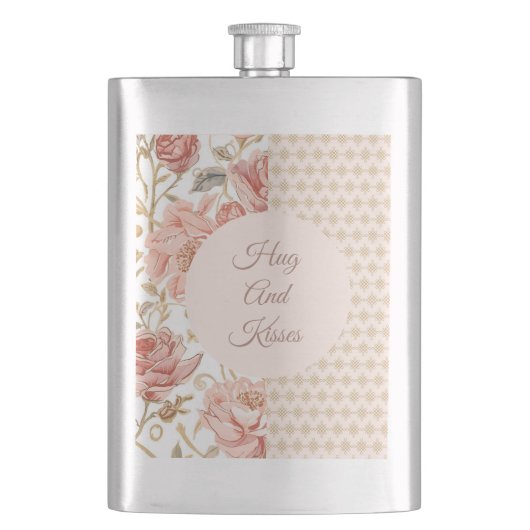 Valentine's Day, Hug and Kisses, Flowers, Pixels Flacon (Voorkant)