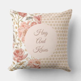 Valentine's Day, Hug and Kisses, Flowers, Pixels Kussen