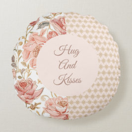 Valentine's Day, Hug and Kisses, Flowers, Pixels Rond Kussen