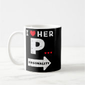 Valentines Day I Love Her Ity Matching Couple Men  Koffiemok (Links)