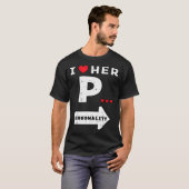 Valentines Day I Love Her Ity Matching Couple Men  T-shirt (Voorkant volledig)