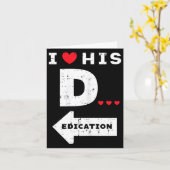 Valentines Day I Love His Dedication Matching Coup Kaart (Gele Bloem)