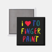 Valentines Day I Love To Finger Paint Matching Cou Magneet (Voorkant / Achterkant)