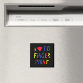 Valentines Day I Love To Finger Paint Matching Cou Magneet (Insitu (Vaatwasser))