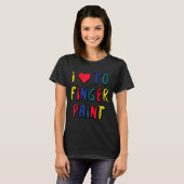 Valentines Day I Love To Finger Paint Matching Cou T-shirt (Voorkant volledig)