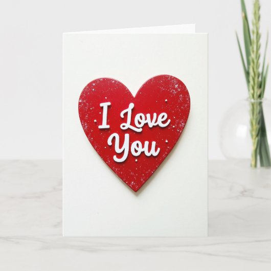 Valentines Day I Love You Card Kaart (Voorkant)