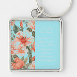 Valentines Day, I Love You So Much, Love Poem Keyc Sleutelhanger