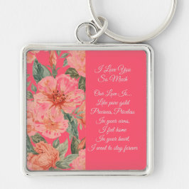 Valentines Day, I Love You So Much, Love Poem Sleutelhanger