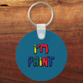 Valentines Day Im Paint Funny Matching Couples Wom Sleutelhanger (Voorkant)