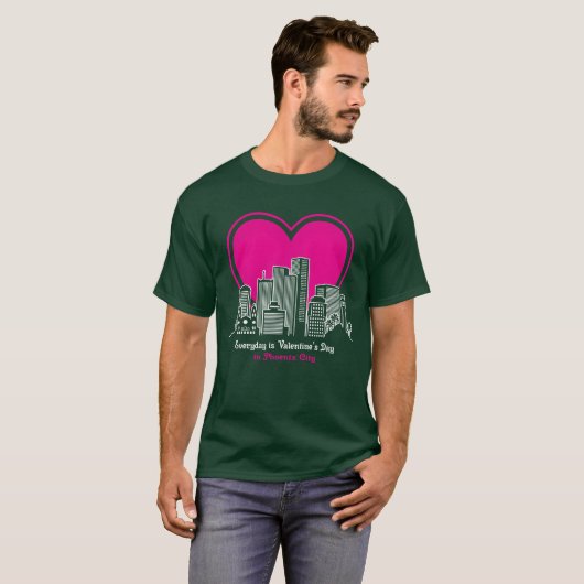 Valentines Day in Phoeni City retro T-shirt (Voorkant volledig)