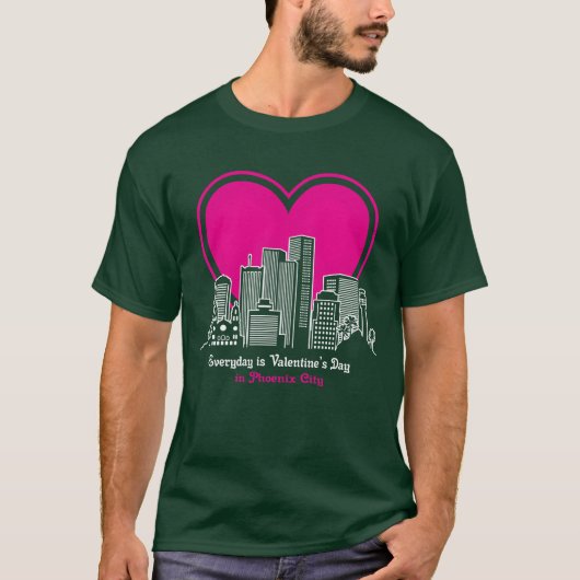 Valentines Day in Phoeni City retro T-shirt (Voorkant)