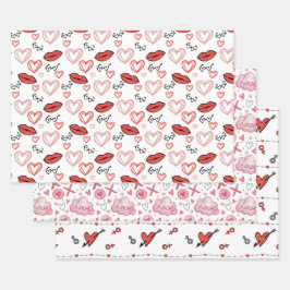 Valentine's Day Inpakpapier Vel