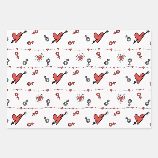 Valentine's Day Inpakpapier Vel (Voorkant)