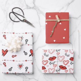 Valentine's Day Inpakpapier Vel