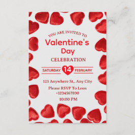 Valentine's Day Invitation Card Kaart
