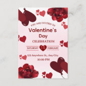 Valentine's Day Invitation Card Kaart (Voorkant)