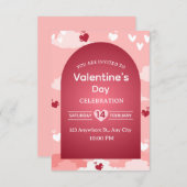 Valentine's Day Invitation Card Kaart (Voorkant / Achterkant)