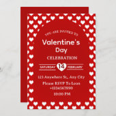 Valentine's Day Invitation Card Kaart (Voorkant / Achterkant)