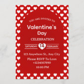 Valentine's Day Invitation Card Kaart (Voorkant)
