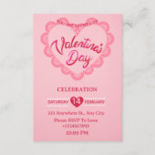 Valentine's Day Invitation Card Kaart (Voorkant)