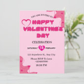 Valentine's Day Invitation Card Kaart (Staand voorkant)