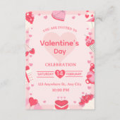 Valentine's Day Invitation Card Kaart (Voorkant)