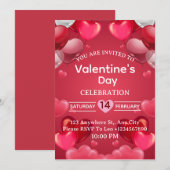 Valentine's Day Invitation Card Kaart (Voorkant / Achterkant)