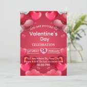 Valentine's Day Invitation Card Kaart (Staand voorkant)