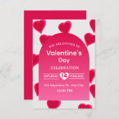 Valentine's Day Invitation Card Kaart (Voorkant / Achterkant)