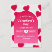 Valentine's Day Invitation Card Kaart (Voorkant)